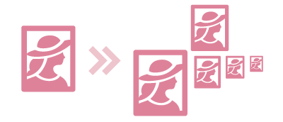 1つの画像から複数のリサイズ画像を生成